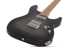 Schecter C-1 Standard Plus Electric Guitar, Transparent Black Burst 3936-SHC
