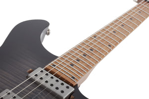 Schecter C-1 Standard Plus Electric Guitar, Transparent Black Burst 3936-SHC