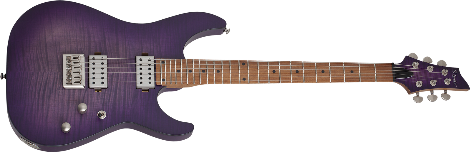 Schecter C-1 Standard Plus Electric Guitar, Transparent Purple Burst 3935-SHC