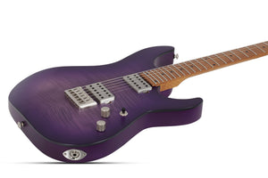 Schecter C-1 Standard Plus Electric Guitar, Transparent Purple Burst 3935-SHC