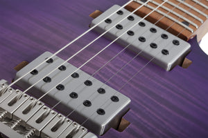 Schecter C-1 Standard Plus Electric Guitar, Transparent Purple Burst 3935-SHC