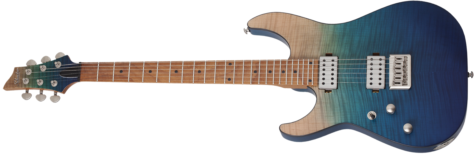 Schecter C-1 Standard Plus Left-Handed Electric Guitar, Blue Fade 3939-SHC