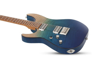 Schecter C-1 Standard Plus Left-Handed Electric Guitar, Blue Fade 3939-SHC