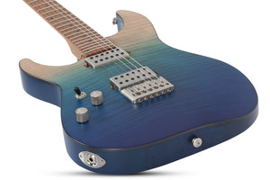 Schecter C-1 Standard Plus Left-Handed Electric Guitar, Blue Fade 3939-SHC