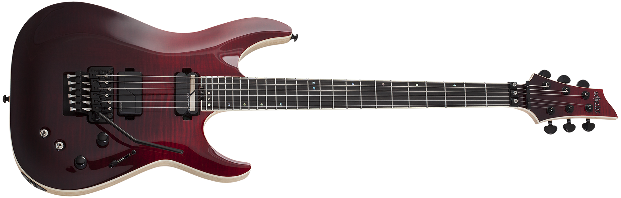 Schecter C-1 FR S SLS Elite with sustainiac Blood Burst 1373-SHC