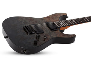 Schecter C-1 Standard Electric Guitar, Black Fade Burst Burl 3950-SHC