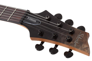 Schecter C-1 Standard Electric Guitar, Black Fade Burst Burl 3950-SHC