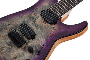 Schecter C-7 Pro 7-String Electric Guitar, Aurora Burst 3636-SHC