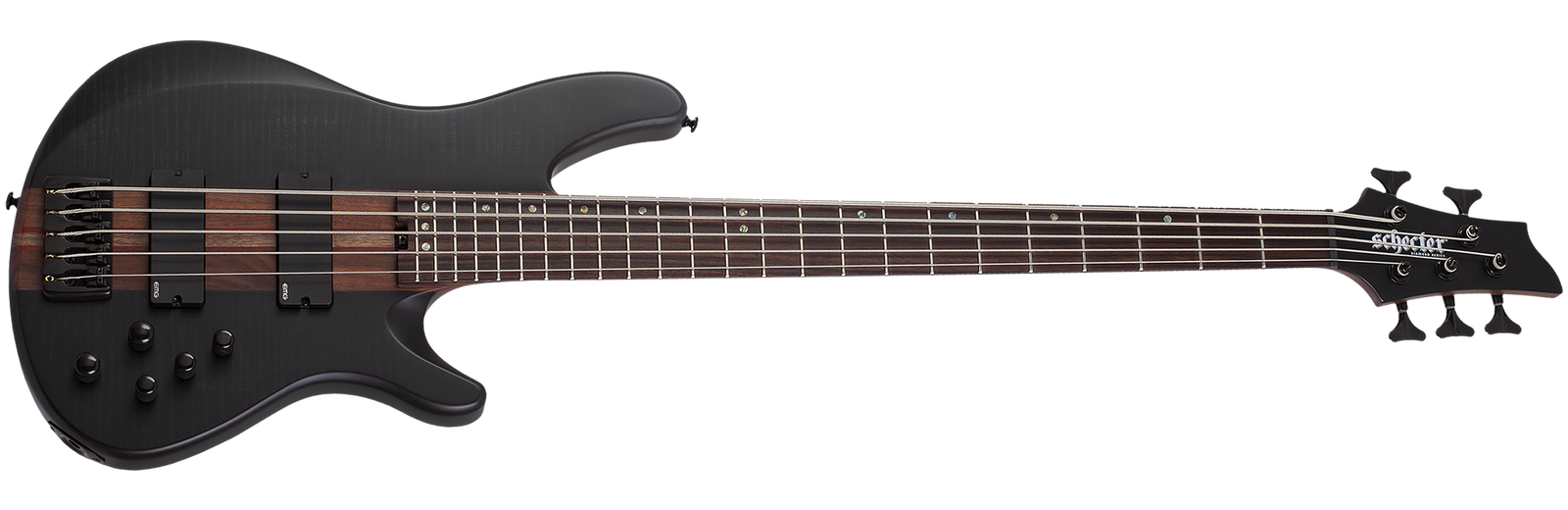 Schecter Charles Berthoud CB-5 5-String Electric Bass, See-Thru Black Satin 2873-SHC