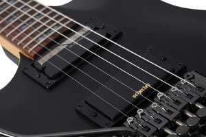 Schecter Demon-6 FR S Left-Handed Electric Guitar, Aged Black Satin 3670-SHC