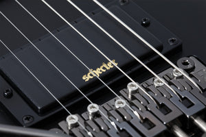 Schecter Demon-6 FR S Left-Handed Electric Guitar, Aged Black Satin 3670-SHC