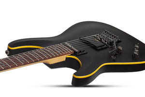 Schecter Demon-6 FR S Left-Handed Electric Guitar, Aged Black Satin 3670-SHC
