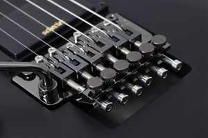 Schecter Demon-6 FR S Left-Handed Electric Guitar, Aged Black Satin 3670-SHC