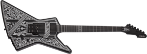 Schecter E-1 FR Przym Palladium Electric Guitar, Gloss Black 924-SHC