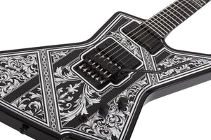 Schecter E-1 FR Przym Palladium Electric Guitar, Gloss Black 924-SHC