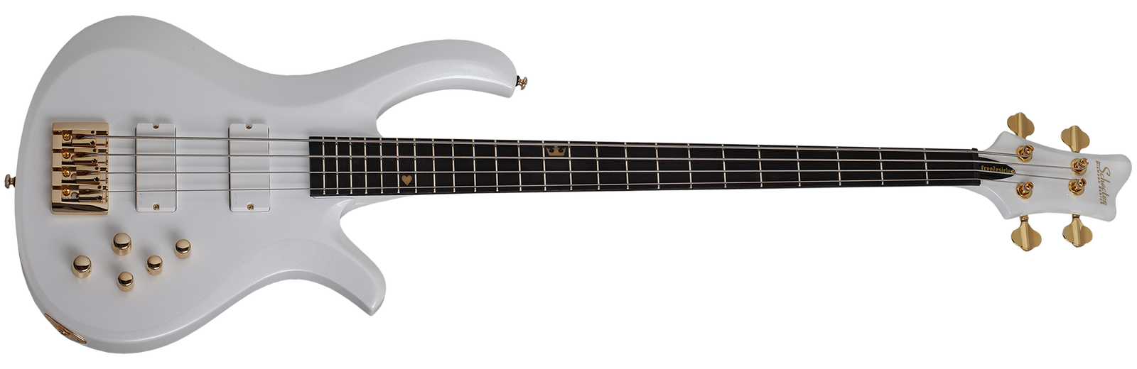 Schecter FREEZESICLE-4 4-String Electric Bass, Metallic White 2301-SHC