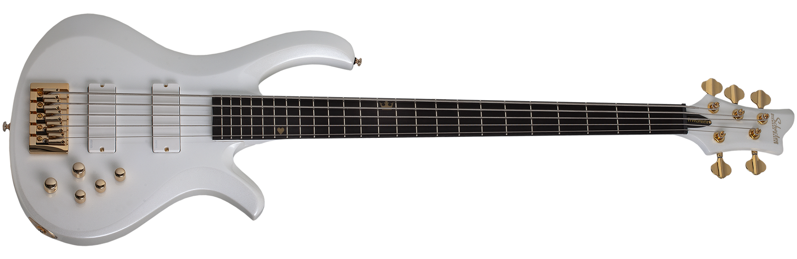 FREEZESICLE-5 5-String Electric Bass, Metallic White 2302-SHC