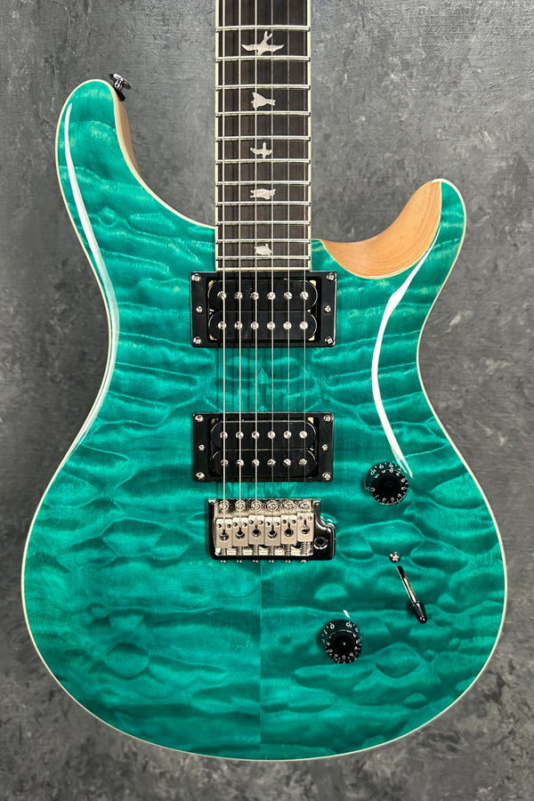 PRS Guitars SE Custom 24 Quilt with Gigbag Turqoise 107876::TU