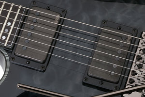 Schecter LEFT HANDED HELLRAISER HR-HYBRID-C-1-FR-LHTBB Trans Black Burst Guitar with FR and EMG 57, 66 Pickups 1929-SHC