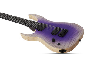 Schecter John Browne Tao-7 Left-Handed 7-String Electric Guitar, Ozone Burst 636-SHC