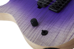 Schecter John Browne Tao-7 Left-Handed 7-String Electric Guitar, Ozone Burst 636-SHC