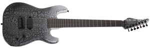 Schecter John Browne Zenith-7 USA Signature Electric Guitar with Case, Fracture White 7191-SHC