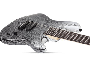 Schecter John Browne Zenith-7 USA Signature Electric Guitar with Case, Fracture White 7191-SHC