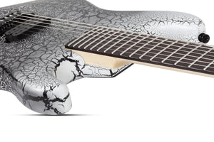 Schecter John Browne Zenith-7 USA Signature Electric Guitar with Case, Fracture White 7191-SHC