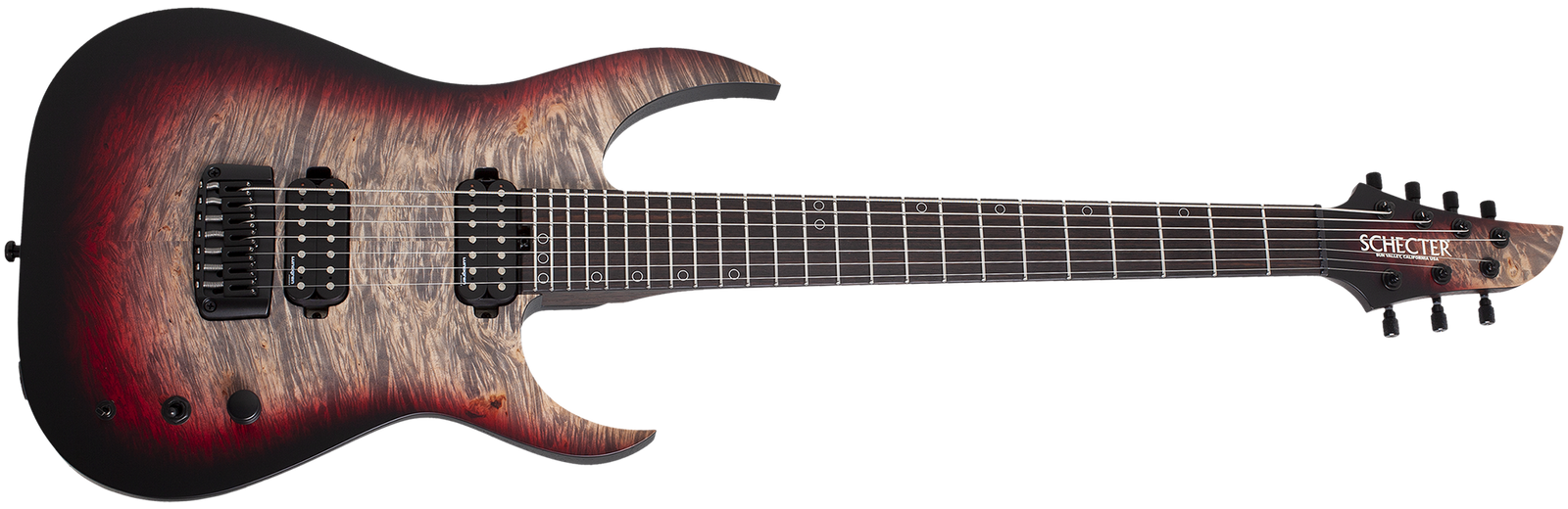 Schecter Keith Merrow KM-7 MK-III Pro USA Signature Electric Guitar With Case, Bloodlust Crystal Burl 7066-SHC