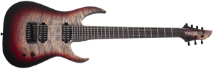 Schecter Keith Merrow KM-7 MK-III Pro USA Signature Electric Guitar With Case, Bloodlust Crystal Burl 7066-SHC