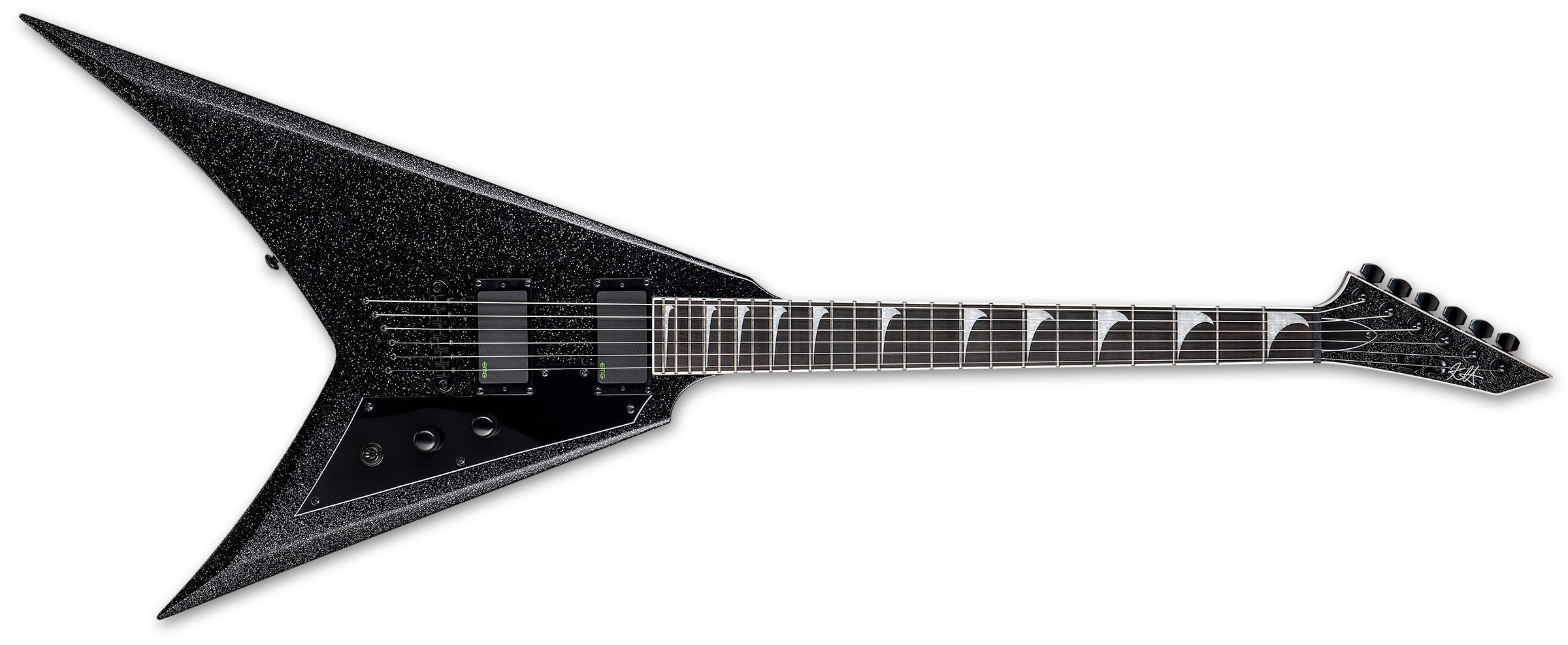 ESP LTD KH-V Kirk Hammett Electric Guitar, Black Sparkle LKHVBLKSP - The  Guitar World