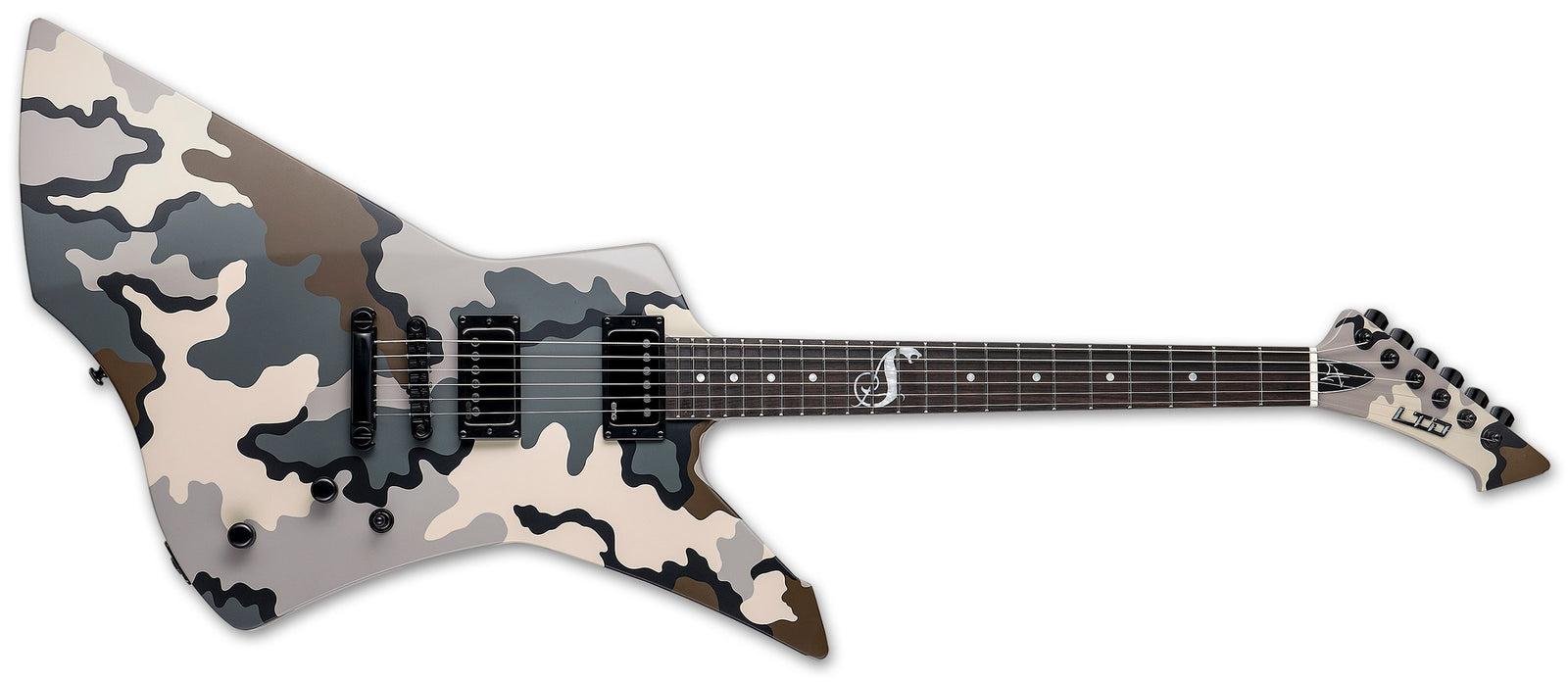 ESP LTD Snakebyte Camo Electric Guitar With Case, Kuiu Camo Satin LSNAKEBYTECAMO