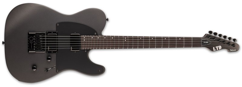 ESP LTD TE-1000 Evertune Electric Guitar in Charcoal Metallic Satin