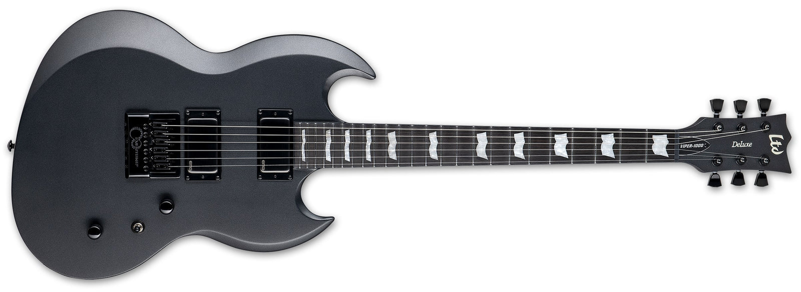 ESP LTD Viper-1000 Evertune Electric Guitar, Charcoal Metallic Satin LVIPER1000ETCHMS