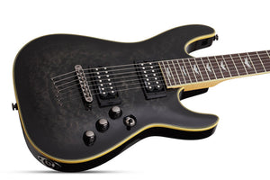 Schecter OMEN-EXT-7-STBLK See Thru Black Guitar with Schecter Diamond Plus 2007-SHC