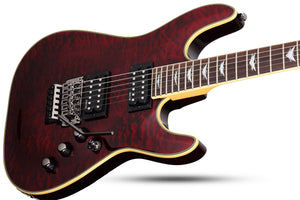 Schecter OMEN-EXT-6-FR-LH-BCH Black Cherry Guitar with FR and Schecter Diamond Plus 2010-SHC