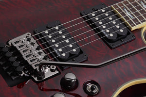 Schecter OMEN-EXT-6-FR-LH-BCH Black Cherry Guitar with FR and Schecter Diamond Plus 2010-SHC