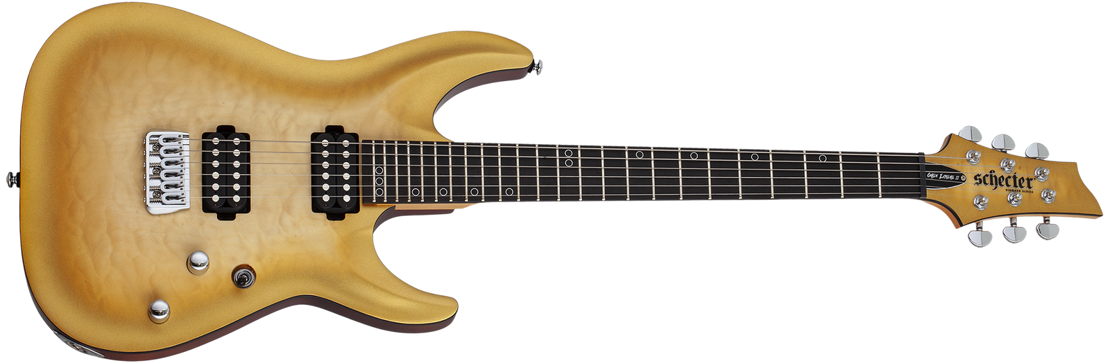 Schecter Omen Extreme-II Electric Guitar, Natural Gold Burst 1325-SHC