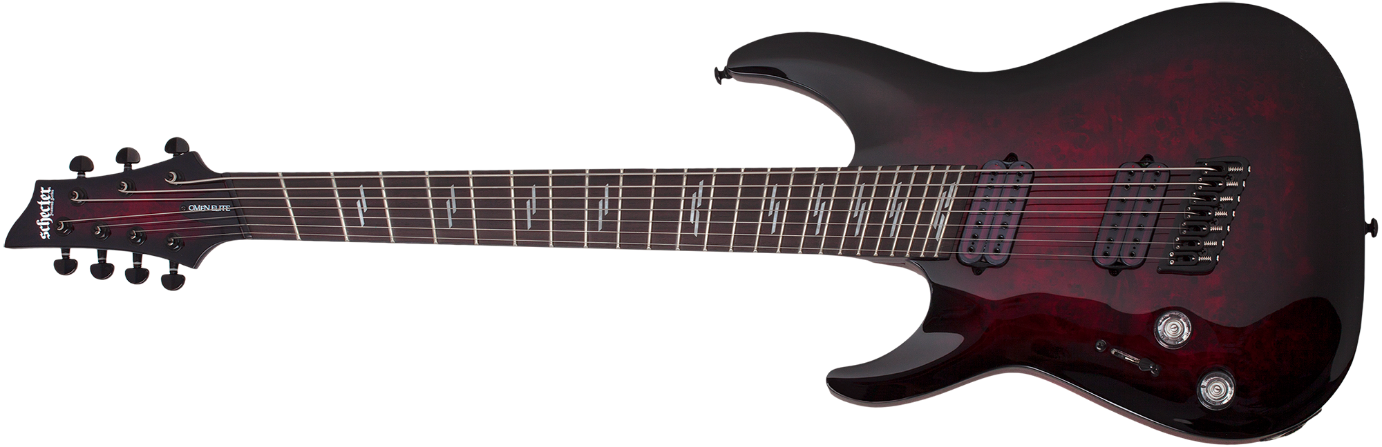 Schecter 2468-SHC Omen Elite-7 MS Black Cherry Burst 7-String LH Electric Guitar