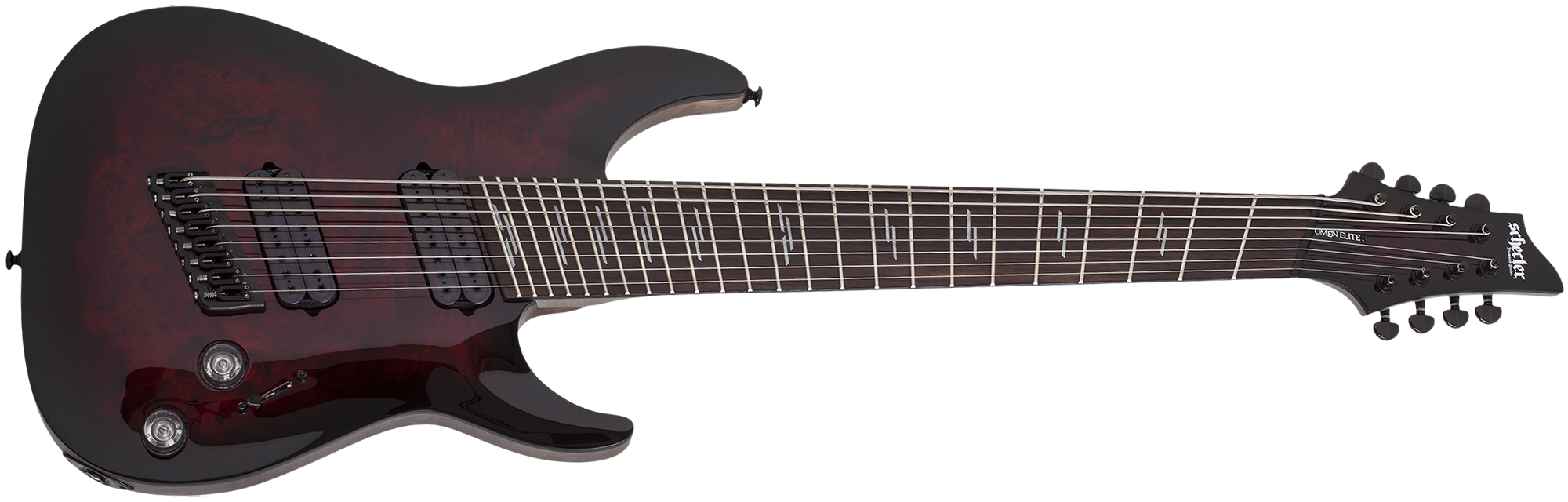 Schecter 2465-SHC Omen Elite-8 MS Black Cherry Burst 8-String RH Electric Guitar