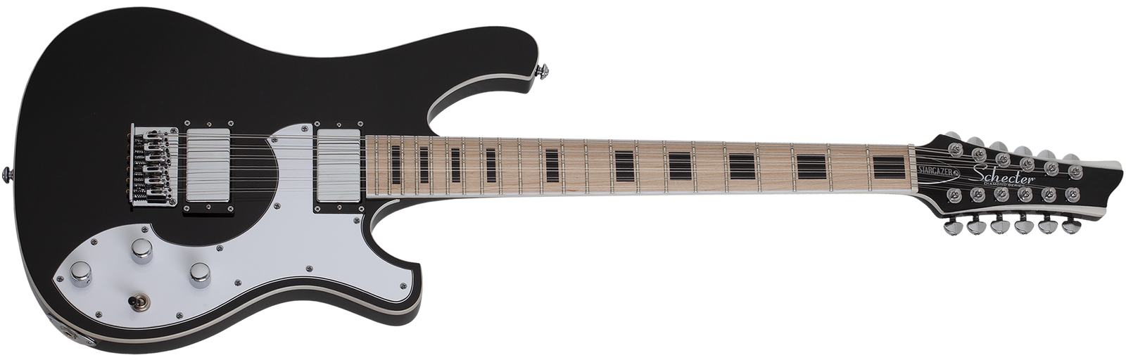 Schecter Stargazer-12 Left-Handed 12-String Electric Bass, Gloss White 691-SHC