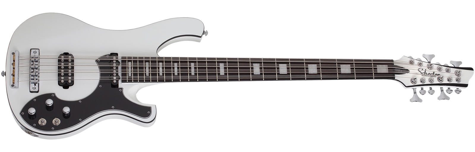 Schecter Stargazer-12 12-String Electric Bass, Gloss White 685-SHC