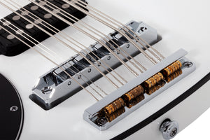 Schecter Stargazer-12 Left-Handed 12-String Electric Bass, Gloss White 691-SHC