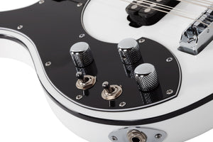 Schecter Stargazer-12 Left-Handed 12-String Electric Bass, Gloss White 691-SHC