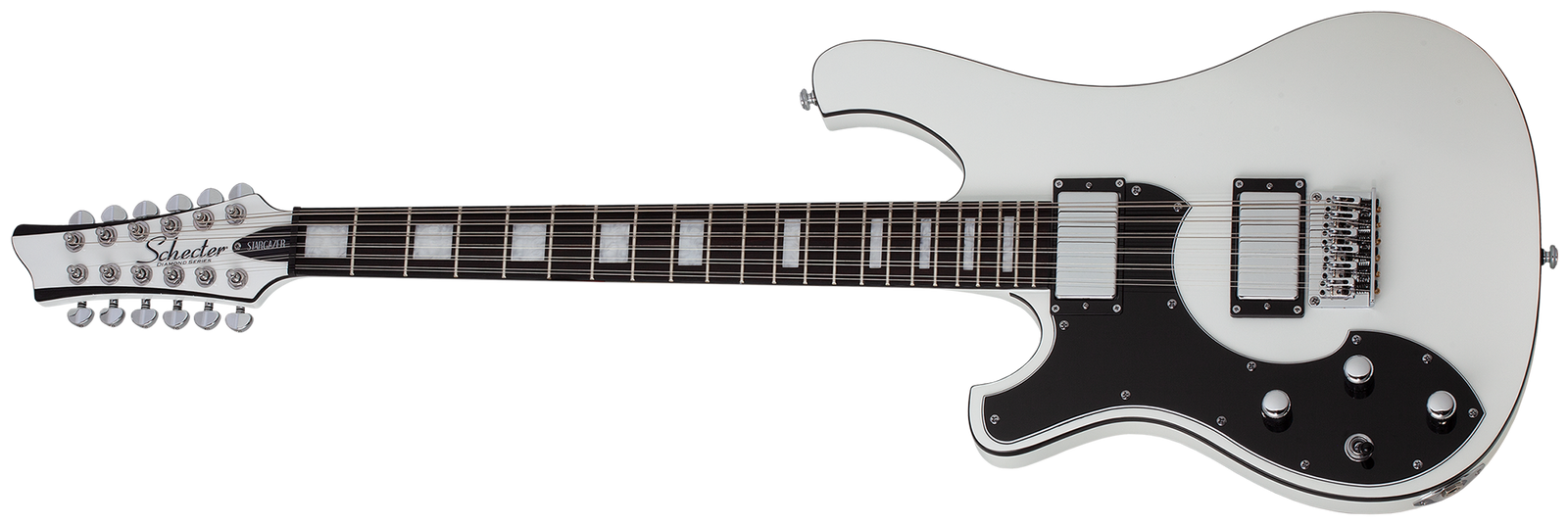 Schecter Stargazer-12 12-String Left-Handed Electric Guitar, Gloss White 688-SHC