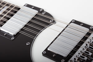 Schecter Stargazer-12 12-String Left-Handed Electric Guitar, Gloss White 688-SHC