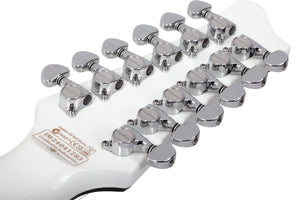 Schecter Stargazer-12 12-String Left-Handed Electric Guitar, Gloss White 688-SHC