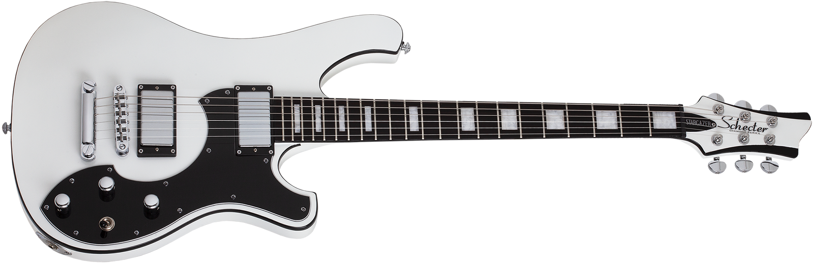 Schecter Stargazer-6 Electric Guitar, Gloss White 676-SHC