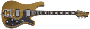 Schecter Stargazer-6 Vibrato Electric Guitar, Metallic Gold 677-SHC