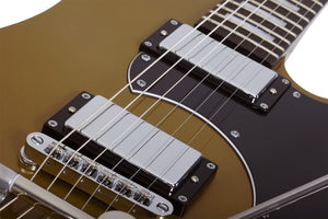Schecter Stargazer-6 Vibrato Electric Guitar, Metallic Gold 677-SHC